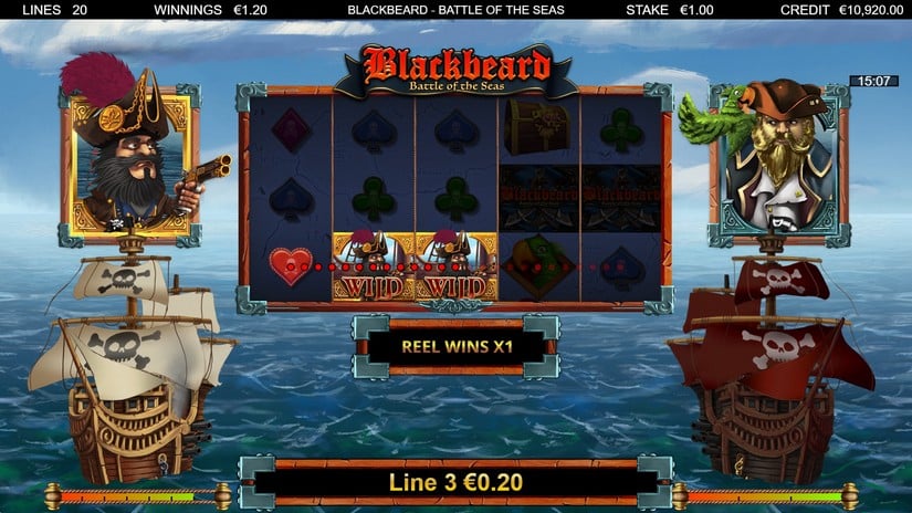 Blackbeard Battle Of The Seas slot screen 4