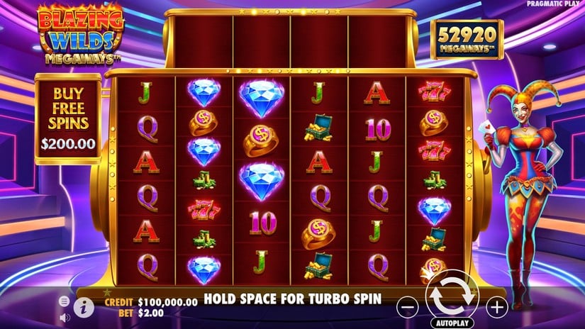 Blazing Wilds Megaways slot screen 1