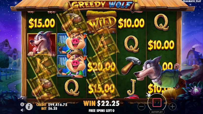 Greedy Wolf slot screen 7