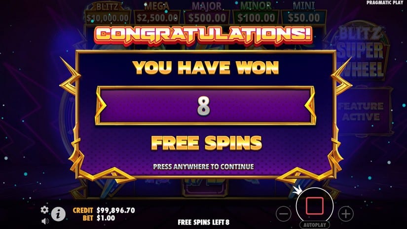 Blitz Super Wheel slot screen 3