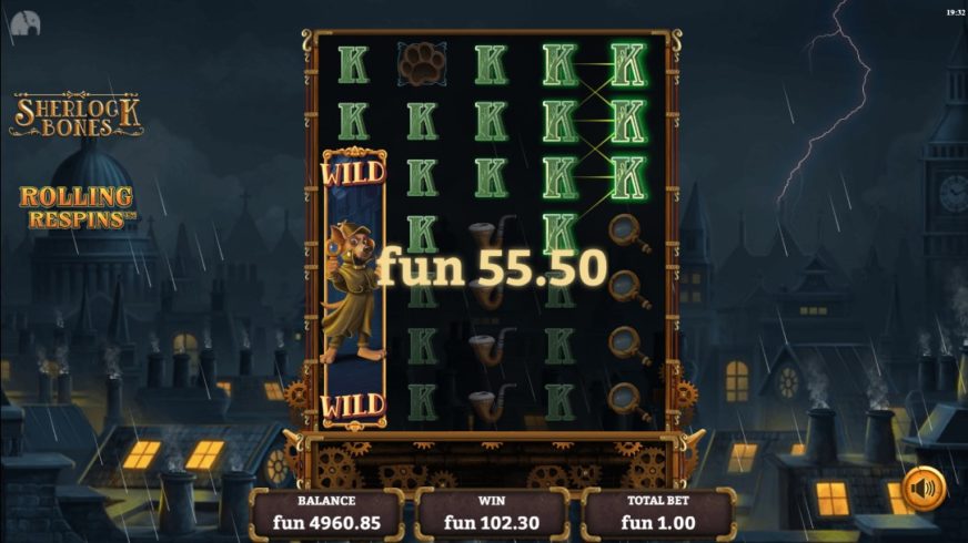 Sherlock Bones slot screen 3