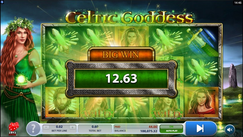 Celtic Goddess slot screen 2