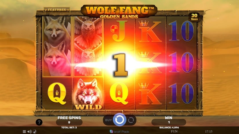 Wolf Fang – Golden Sands slot screen 3