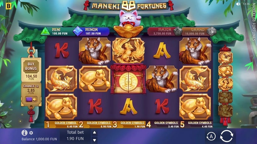 Maneki 88 Fortunes slot screen 1