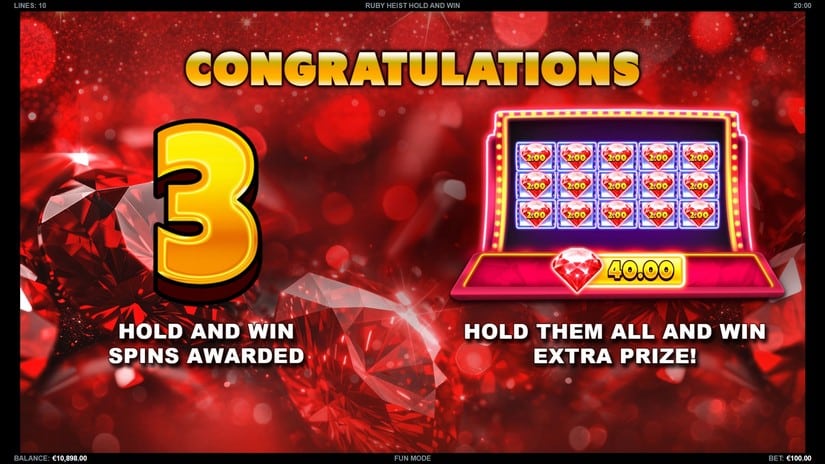 Ruby Heist Hold and Win slot screen 2