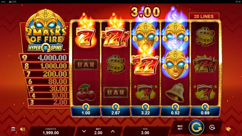 9 Masks of Fire HyperSpins slot screen 2