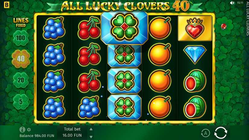 All Lucky Clover 40 slot screen 4