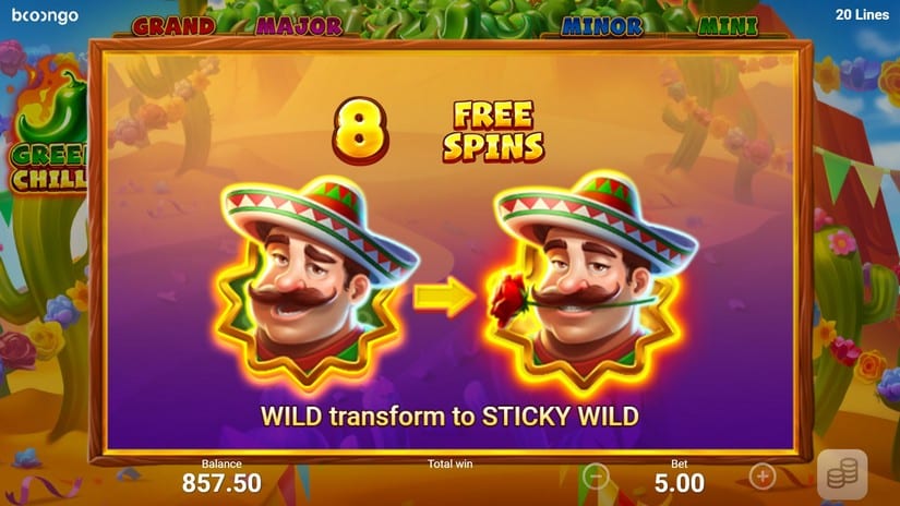 Green Chilli slot screen 8