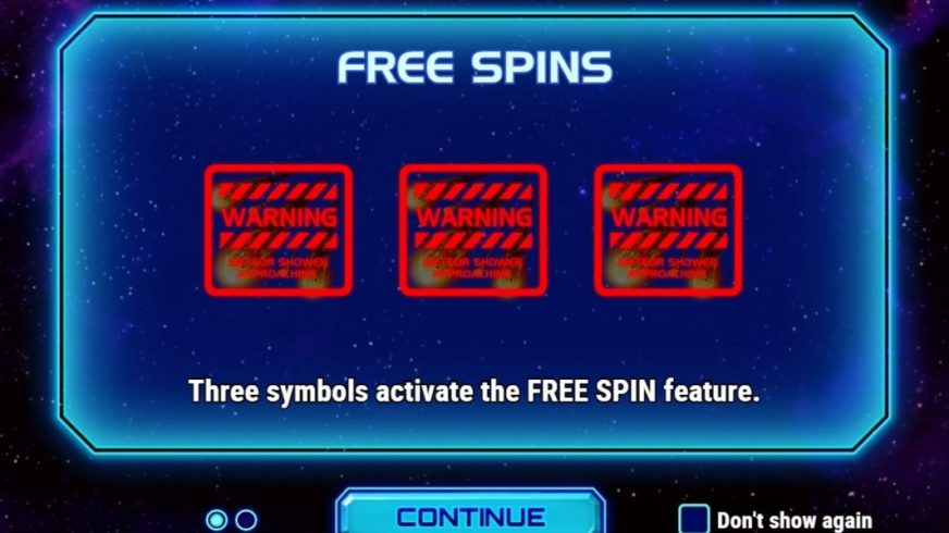 Space Race slot screen 2