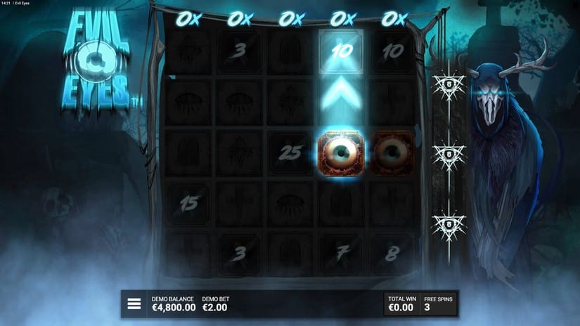Evil Eyes slot screen 5