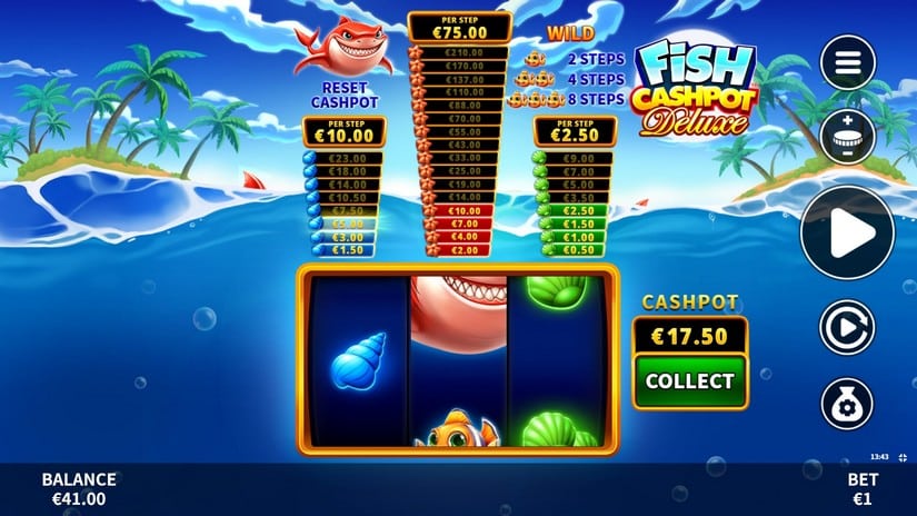 Fish Cashpot Deluxe slot screen 3