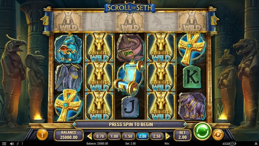 Scroll of Seth slot screen 1
