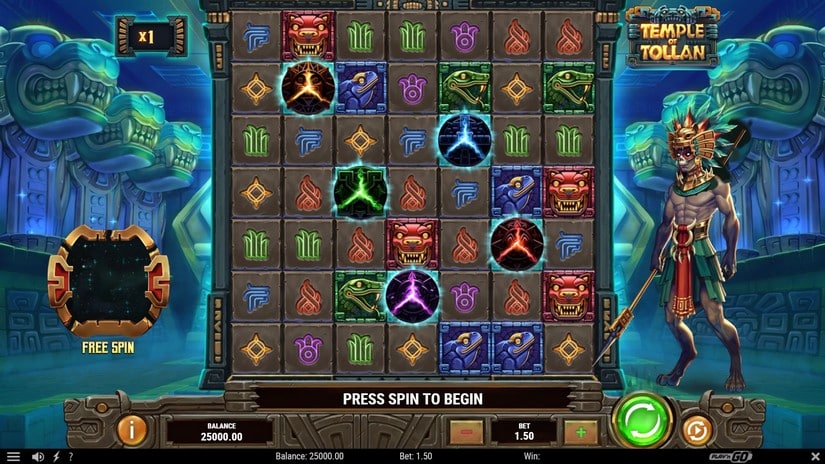 Temple of Tollan slot screen 1