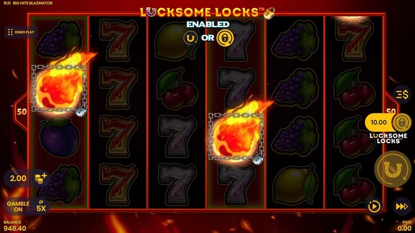 Big Hits Blazinator slot screen 4