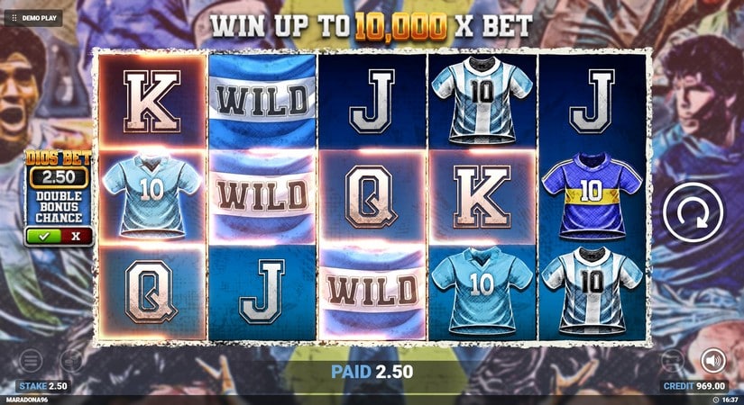 D10S Maradona slot screen 3