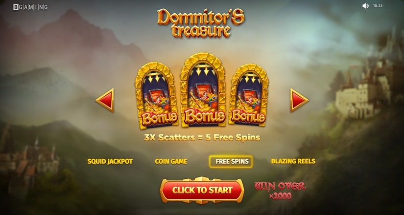 Domnitors Treasure slot screen 1