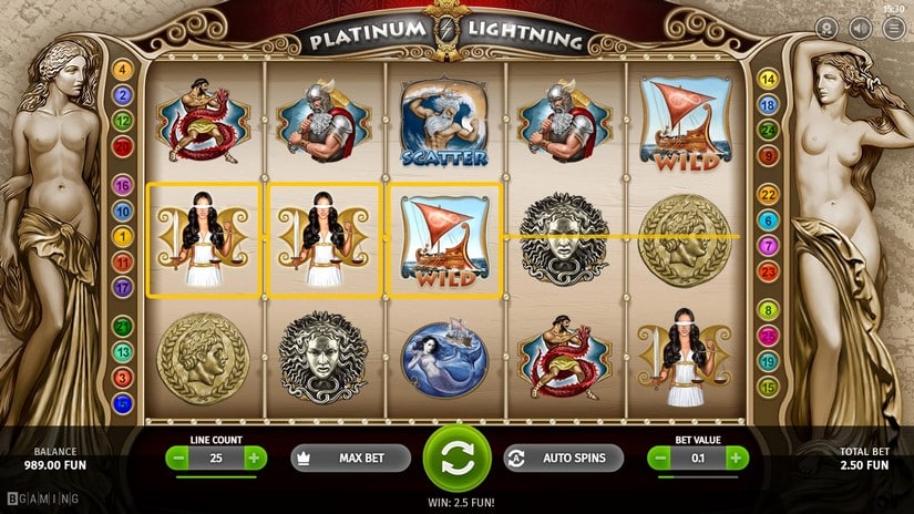 Platinum Lightning slot screen 2