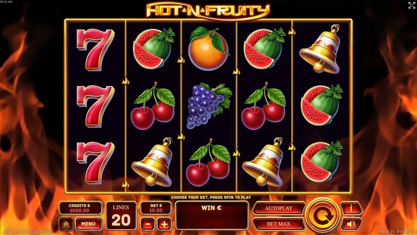 Hot’n’Fruity slot screen 1