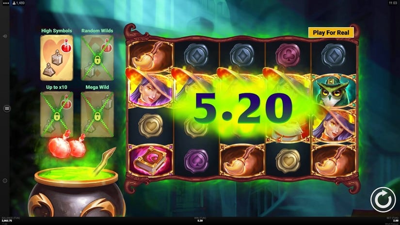 Witch Feature slot screen 3