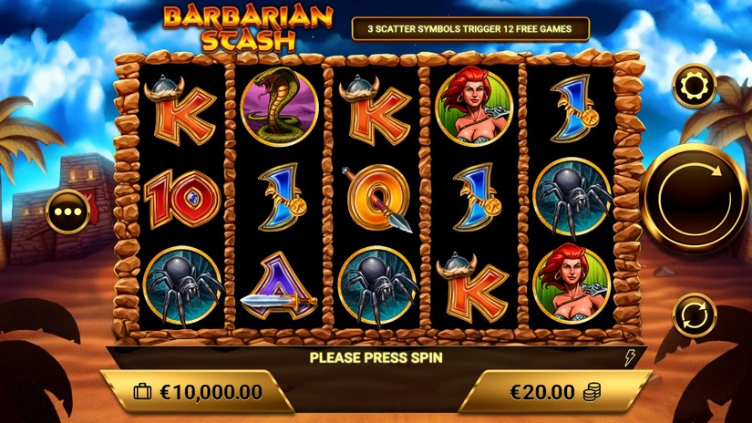 Barbarian Stash slot screen 1