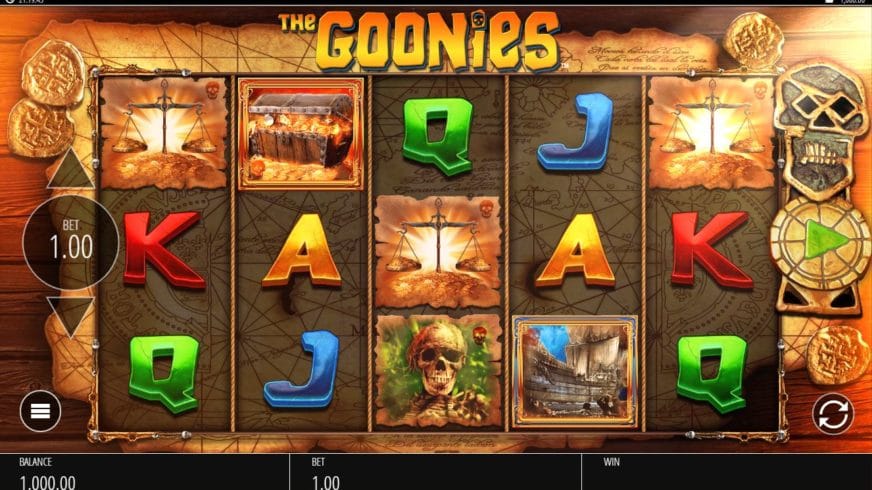 The Goonies slot screen 1