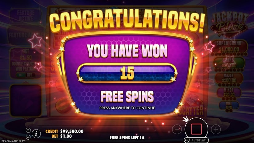 Jackpot Blaze slot screen 4