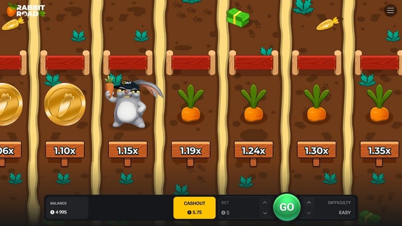 Rabbit Road slot screen 2