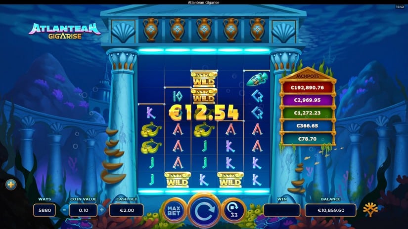 Atlantean Gigarise slot screen 4