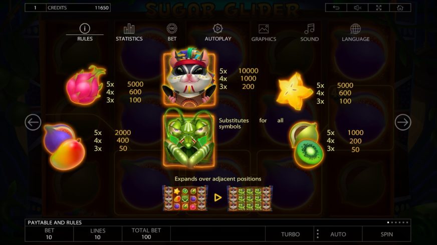 Sugar Glider slot screen 5