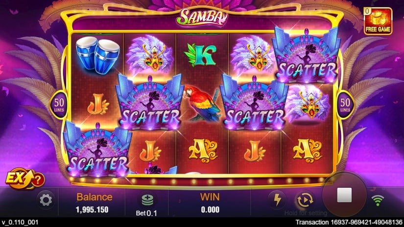 Samba slot screen 2