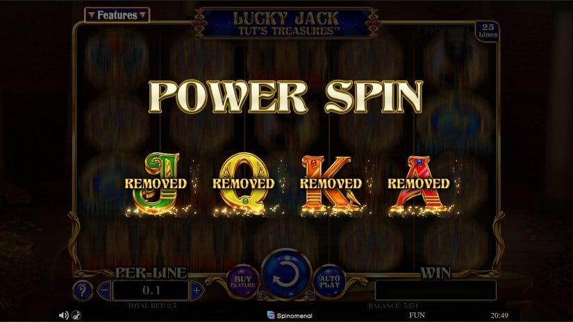 Lucky Jack Tuts Treasures slot screen 3