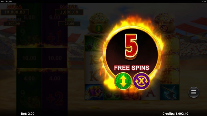 Action Boost Gladiator slot screen 4