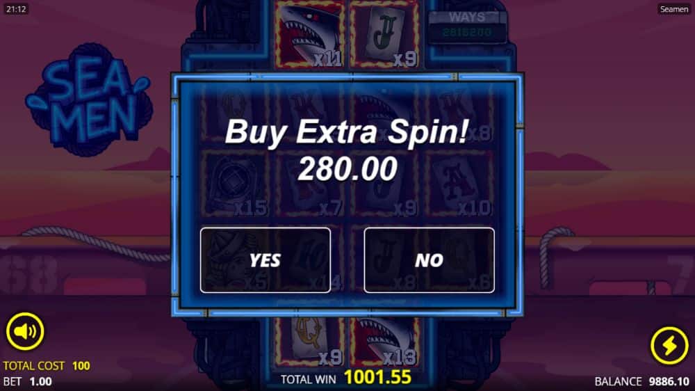 Seamen slot features