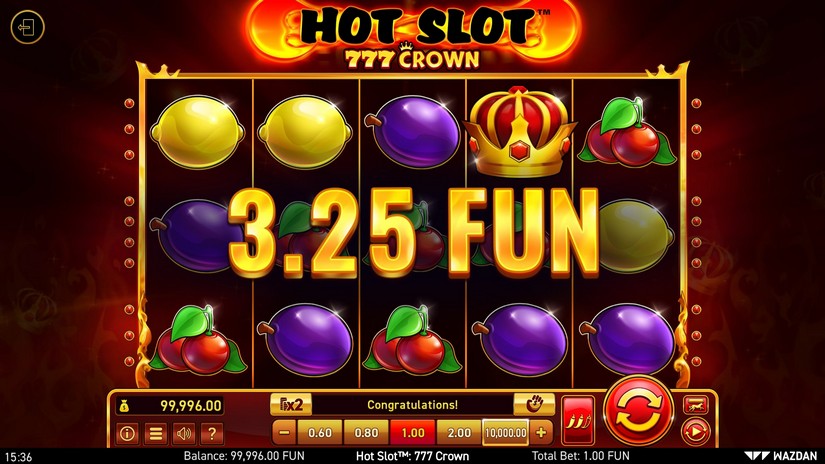 Hot Slot™: 777 Crown slot screen 2