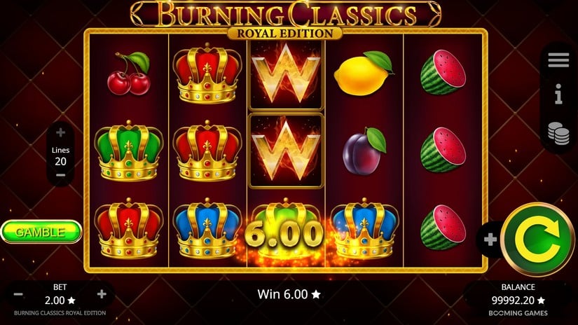 Burning Classics Royal Edition slot screen 3