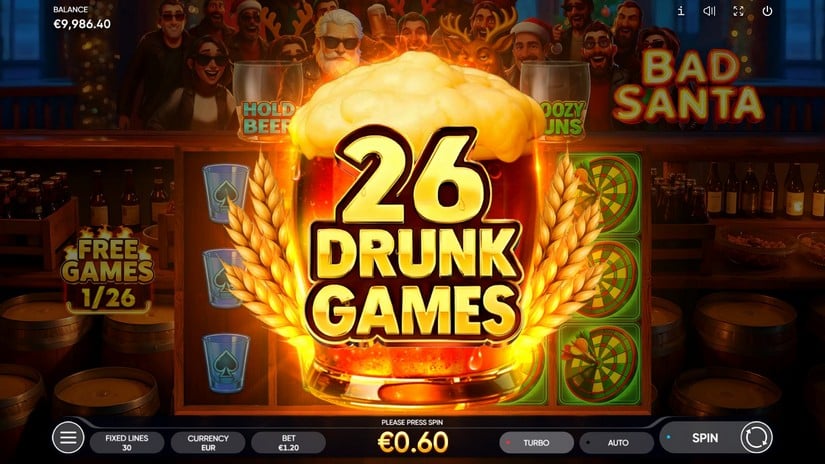 Bad Santa slot screen 4