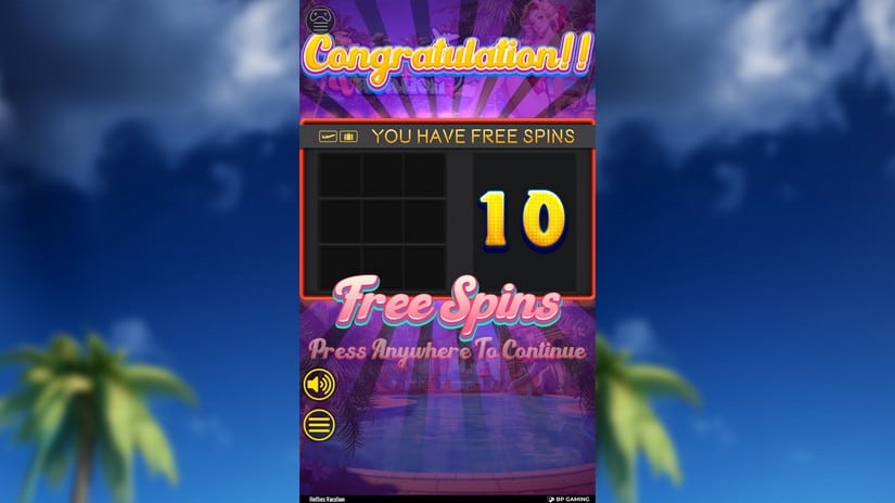 Hottie’s Vacation slot screen 4