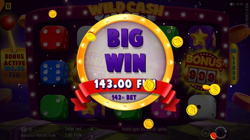 Wild Cash Dice slot screen 4