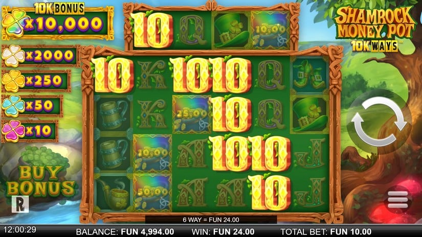 Shamrock Money Pot 10K ways slot screen 2