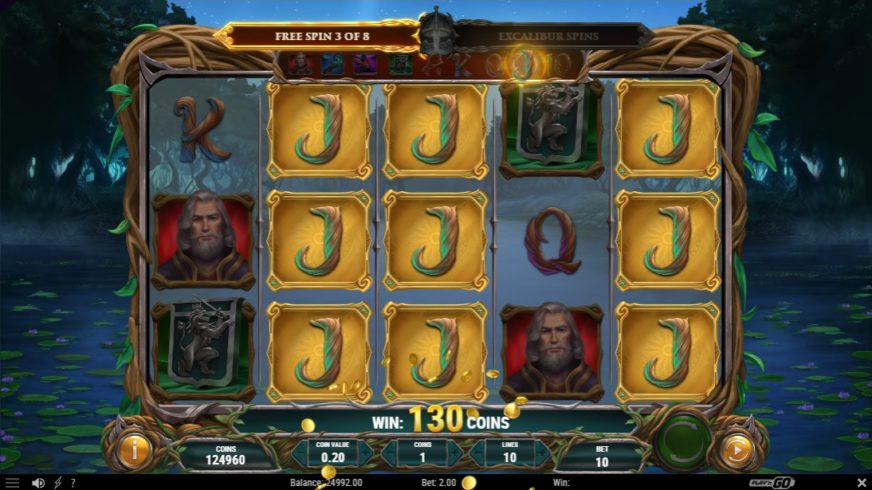 Lord Merlin and the Lady of the Lake slot screen 4