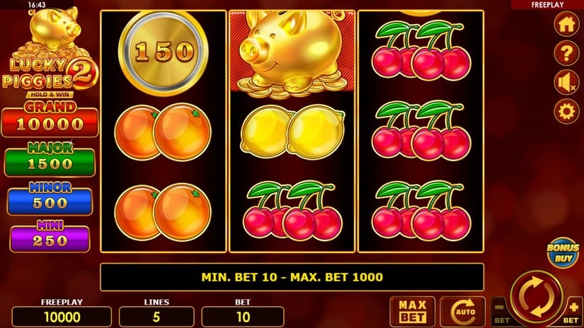 Lucky Piggies 2 Hold & Win slot screen 1