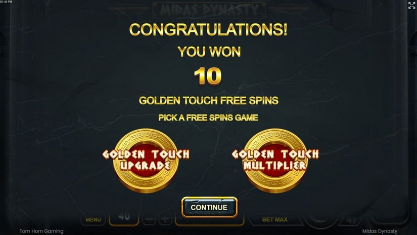 Midas Dynasty slot screen 3