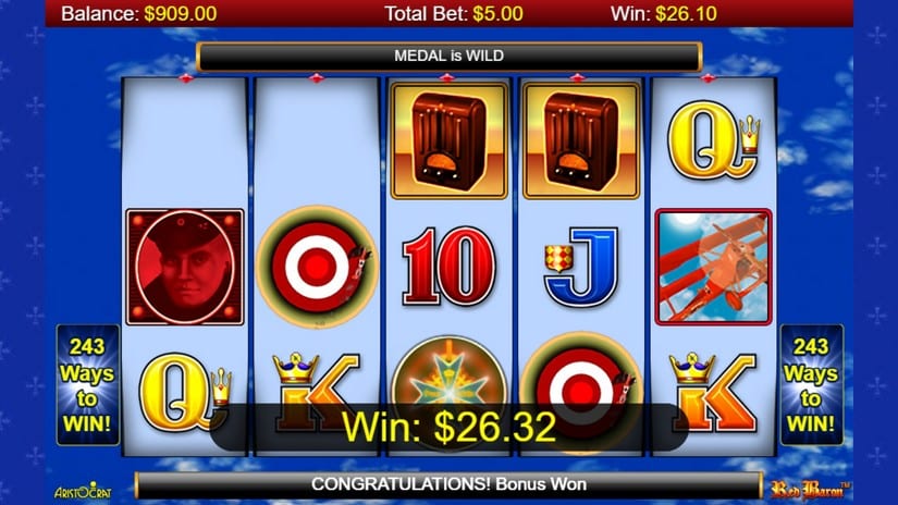 Red Baron slot screen 4