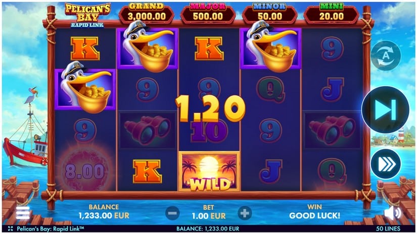 Pelican’s Bay: Rapid Link slot screen 2