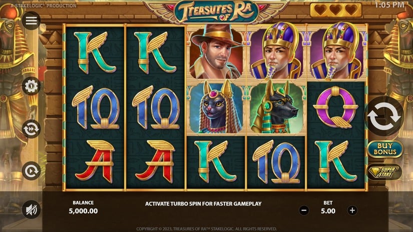Treasures of Ra slot screen 1