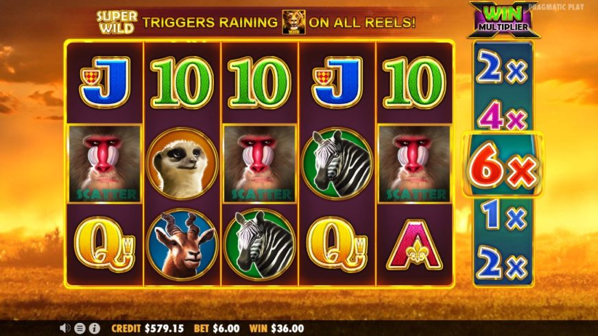 Hot Safari slot screen 3