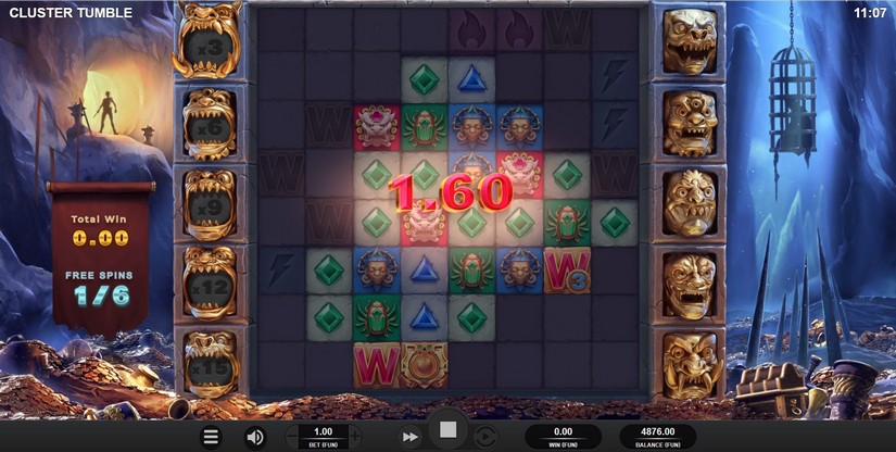 Cluster Tumble slot screen 4