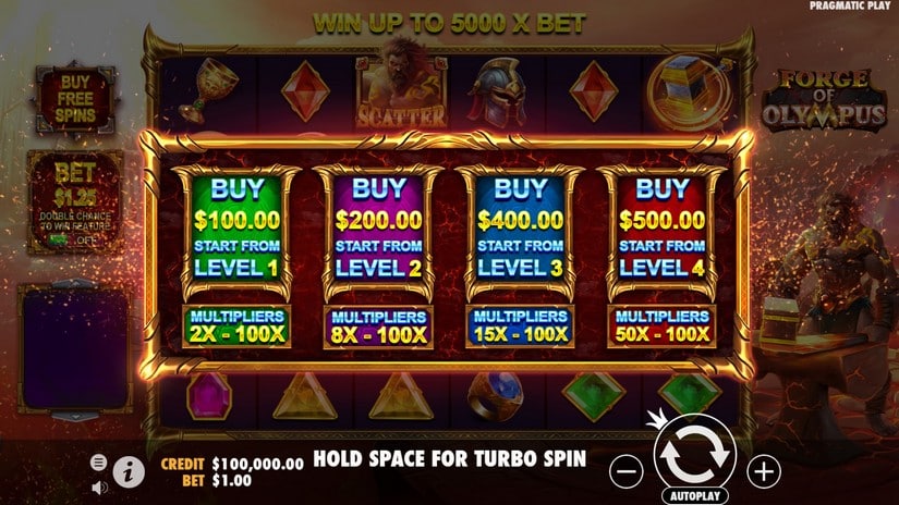 Forge of Olympus slot screen 2