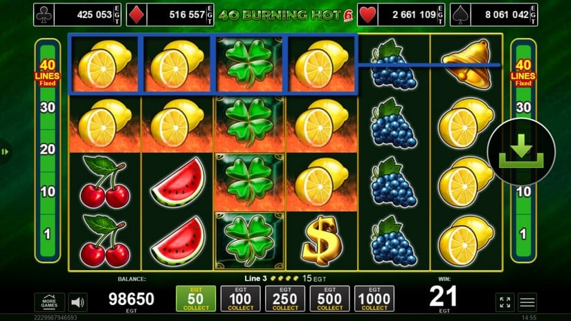 40 Burning Hot 6 Reels slot screen 4