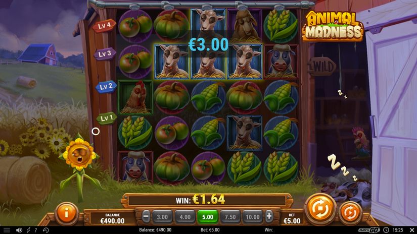 Animal Madness slot screen 3
